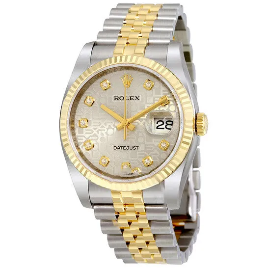 Bracelets JMS always Original Preowned Rolex Oyster Perpetual Datejust 36 Silver With 10 Diamonds Dial Stainless Steel and 18K Yellow Gold Jubilee Bracelet Automatic Mens Watch 11 Bracelets JMS always Original Preowned Rolex Oyster Perpetual Datejust 36 Silver With 10 Diamonds Dial Stainless Steel and 18K Yellow Gold Jubilee Bracelet Automatic Mens Watch 11