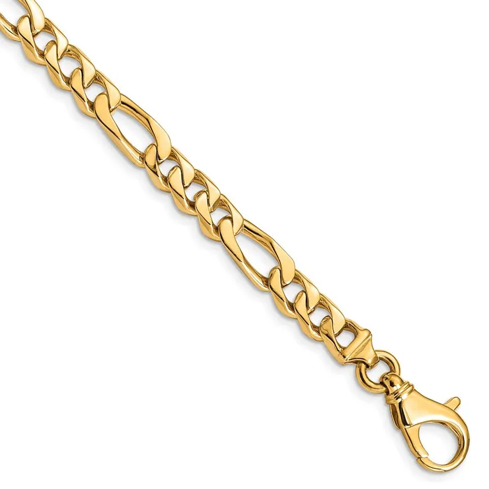 Bracelets MDS Solid 14K Yellow Gold 8 inch 65mm Hand Polished Fancy Link with Fancy Lobster Clasp Bracelet Bracelets MDS Solid 14K Yellow Gold 8 inch 65mm Hand Polished Fancy Link with Fancy Lobster Clasp Bracelet