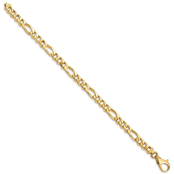 Bracelets MDS Solid 14K Yellow Gold 8 inch 65mm Hand Polished Fancy Link with Fancy Lobster Clasp Bracelet Bracelets MDS Solid 14K Yellow Gold 8 inch 65mm Hand Polished Fancy Link with Fancy Lobster Clasp Bracelet