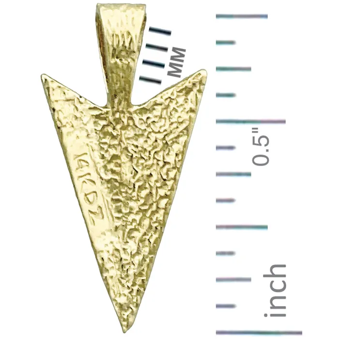 Charm Necklaces 14K Gold Arrowhead Charm Slide Goldia