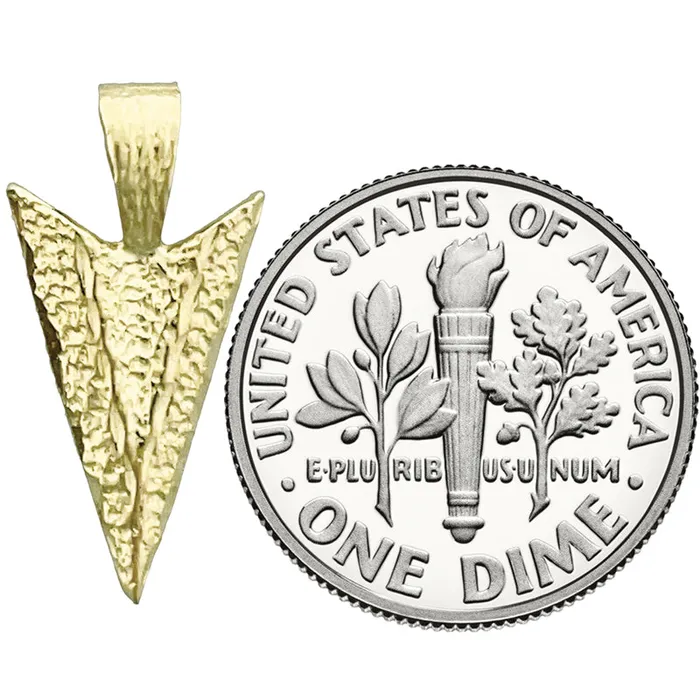 Charm Necklaces 14K Gold Arrowhead Charm Slide Goldia