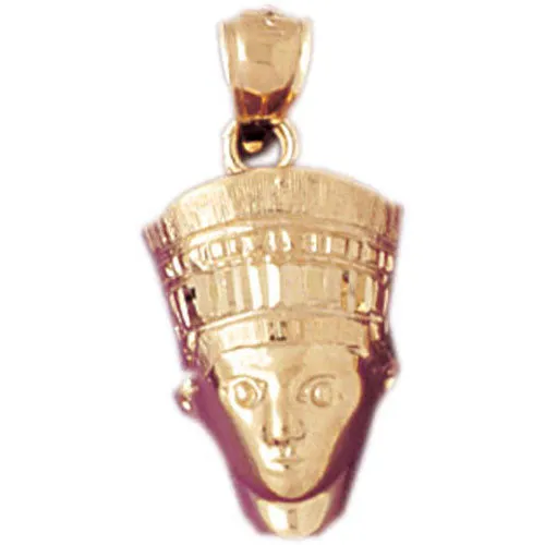 Charm Necklaces 14K Gold Nefertiti Head Charm Goldia