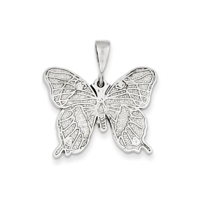 Charm Necklaces 14k White Gold Butterfly Charm Goldia