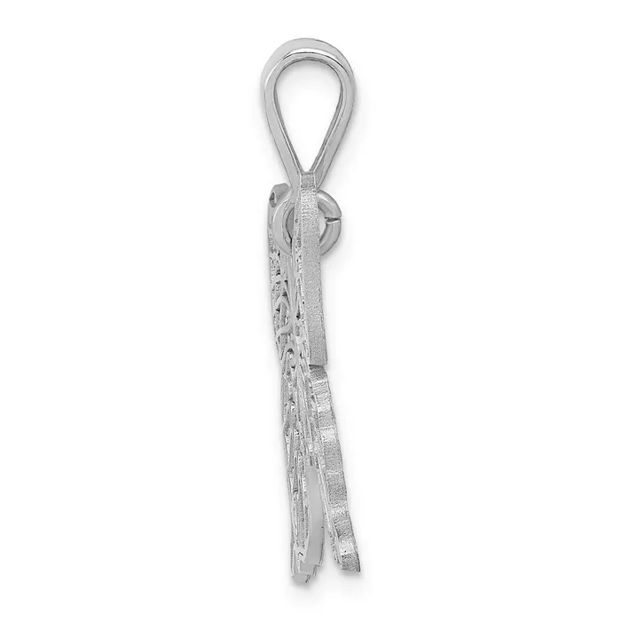 Charm Necklaces 14k White Gold Butterfly Charm Goldia