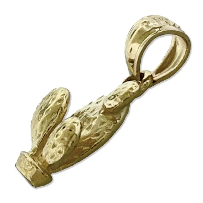 Charm Necklaces Goldia 14K Gold 3D Barrel Cacti Cactus Charm