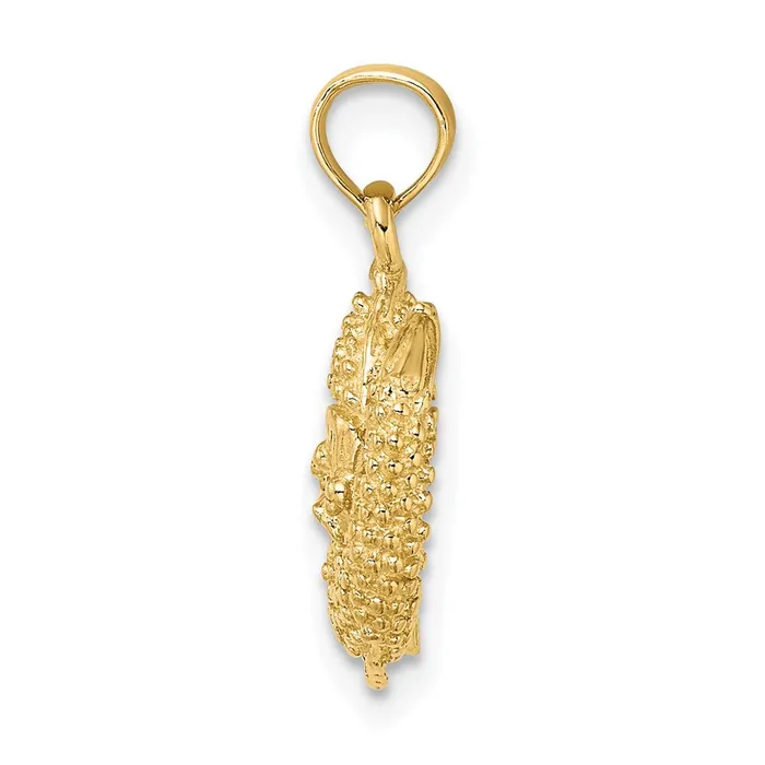 Charm Necklaces Goldia 14k Yellow Gold 3D Pisces Zodiac Charm