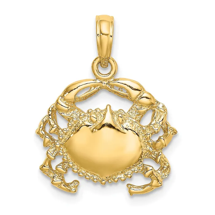 Charm Necklaces Goldia 14k Yellow Gold Crab Charm