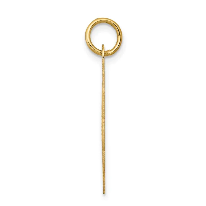 Charm Necklaces Goldia 14k Yellow Gold Girl Head on 013 Gauge Engravable Scalloped Disc Charm