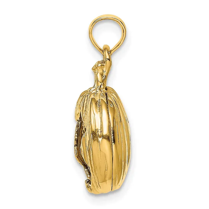 Charm Necklaces Goldia 14k Yellow u0026 Rhodium Gold wRhodium 3D JackoLantern wEnameled Black Cat and Moon Charm