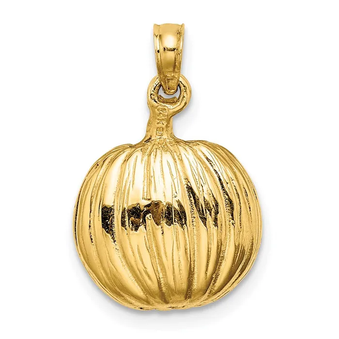 Charm Necklaces Goldia 14k Yellow u0026 Rhodium Gold wRhodium 3D JackoLantern wEnameled Black Cat and Moon Charm