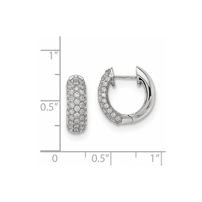 Earrings Goldia 14k White Gold Real Diamond Earrings