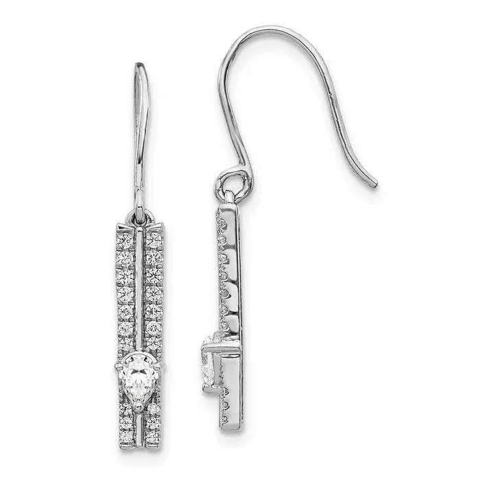 Earrings Goldia 14k White Gold Real Diamond Fancy Earrings