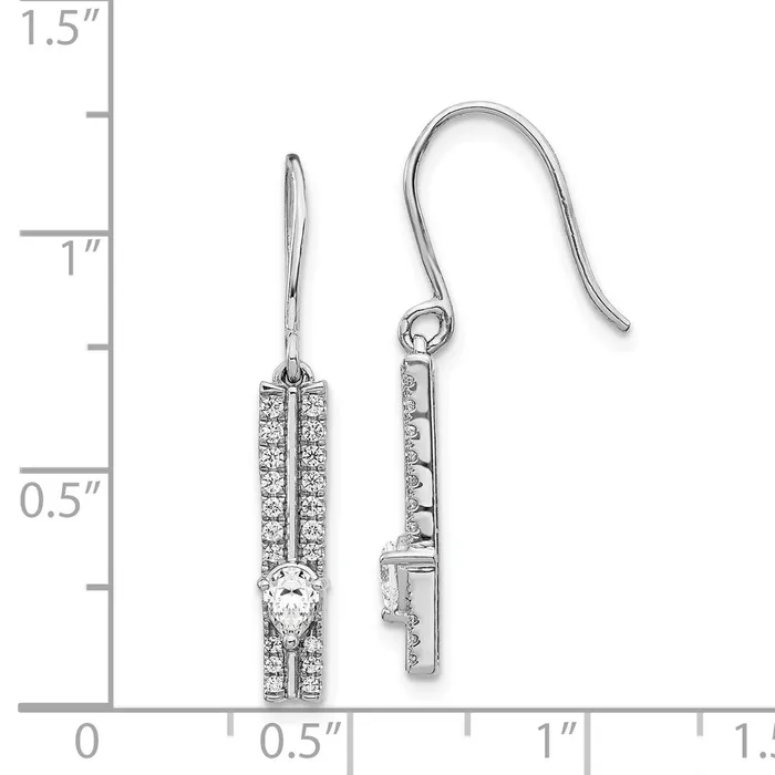 Earrings Goldia 14k White Gold Real Diamond Fancy Earrings