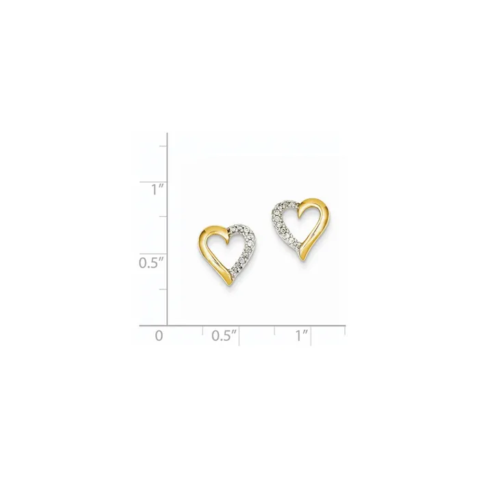 Earrings Goldia 14k Yellow Gold AA Real Diamond Post Earrings