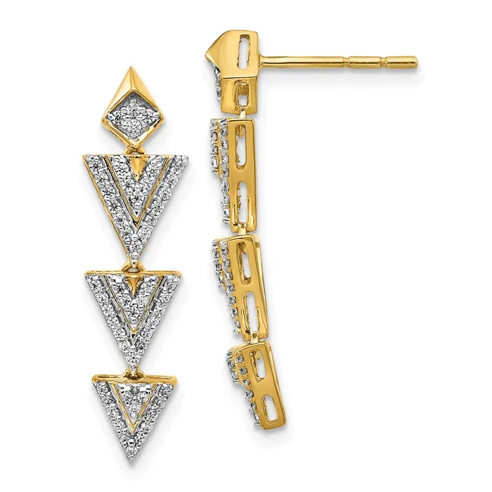Earrings Goldia 14k Yellow Gold Real Diamond Fancy Earrings
