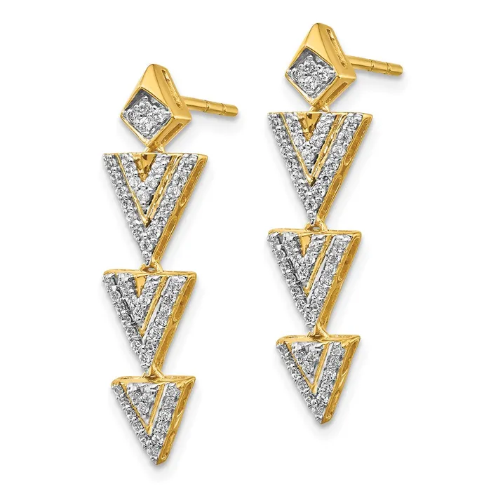 Earrings Goldia 14k Yellow Gold Real Diamond Fancy Earrings