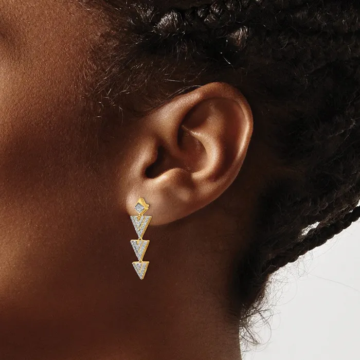 Earrings Goldia 14k Yellow Gold Real Diamond Fancy Earrings