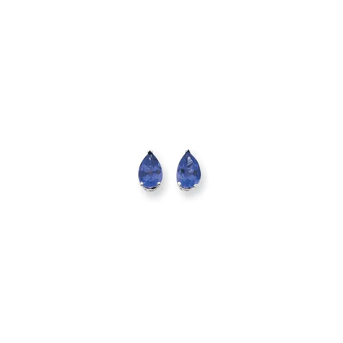 Earrings Goldia 14k Yellow Gold Tsavorite pear stud Earrings