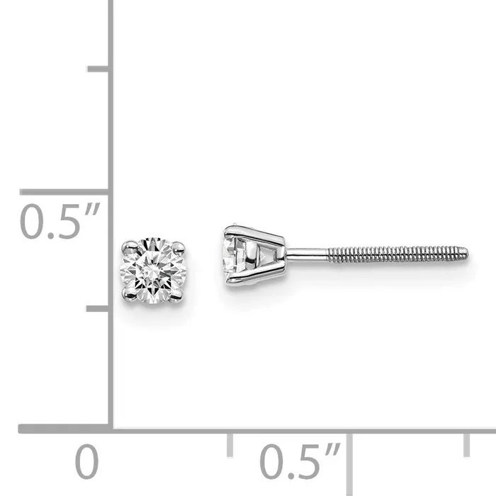 Earrings goldiaca 14kw 30ct VS2SI1 G I Diamond Stud Thread onoff Post Earrings