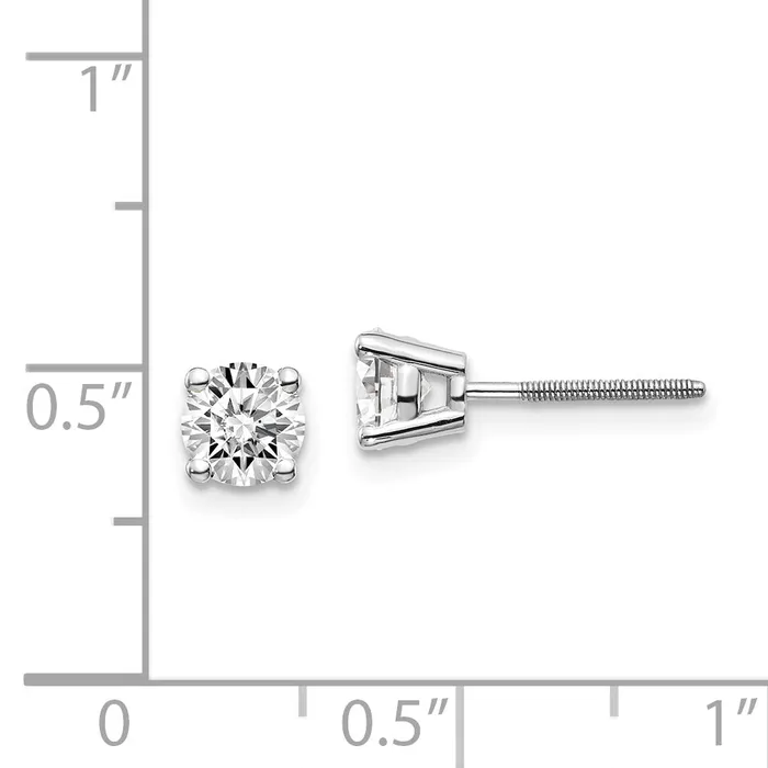 Earrings goldiaca 14kw 95ct SI3 G I Diamond Stud Thread onoff Post Earrings