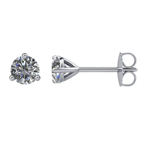 Earrings Goldia Certified 12 CTW Diamond Friction Post Stud Earrings in 14kt White Gold Earrings Goldia Certified 12 CTW Diamond Friction Post Stud Earrings in 14kt White Gold
