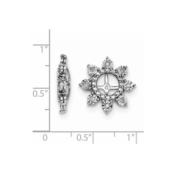 Earrings Goldia Sterling Silver Rhodium Diamond Earring Jacket