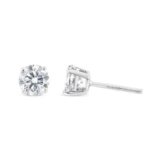 Earrings JMS always Original Haus of Brilliance 14K White Gold 1 12 Cttw Lab Grown Diamond Solitaire Stud Earrings with Screwbacks FG Color VS2SI1 Clarity Earrings JMS always Original Haus of Brilliance 14K White Gold 1 12 Cttw Lab Grown Diamond Solitaire Stud Earrings with Screwbacks FG Color VS2SI1 Clarity