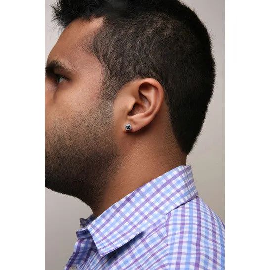 Earrings JMS always Original Haus of Brilliance Mens 10K Yellow Gold 58 Cttw White and Black Treated Diamond Composite with Halo Stud Earring Black IJ I2I3 Clarity Earrings JMS always Original Haus of Brilliance Mens 10K Yellow Gold 58 Cttw White and Black Treated Diamond Composite with Halo Stud Earring Black IJ I2I3 Clarity