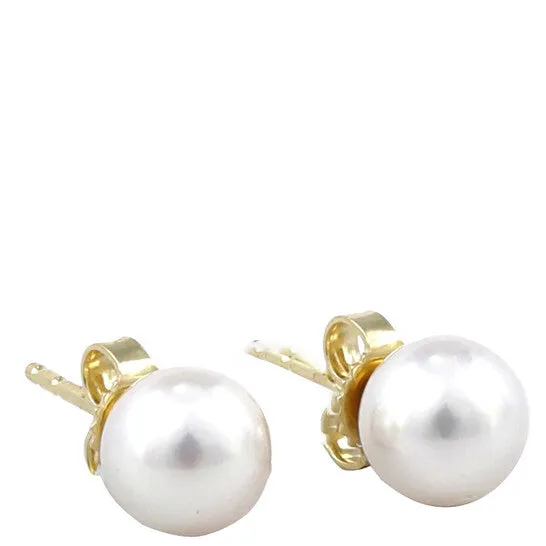 Earrings JMS always Original Mikimoto Akoya Pearl Stud Earrings with 18K Yellow Gold 775mm A Earrings JMS always Original Mikimoto Akoya Pearl Stud Earrings with 18K Yellow Gold 775mm A