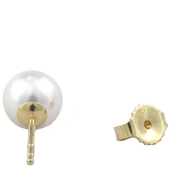 Earrings JMS always Original Mikimoto Akoya Pearl Stud Earrings with 18K Yellow Gold 775mm A Earrings JMS always Original Mikimoto Akoya Pearl Stud Earrings with 18K Yellow Gold 775mm A