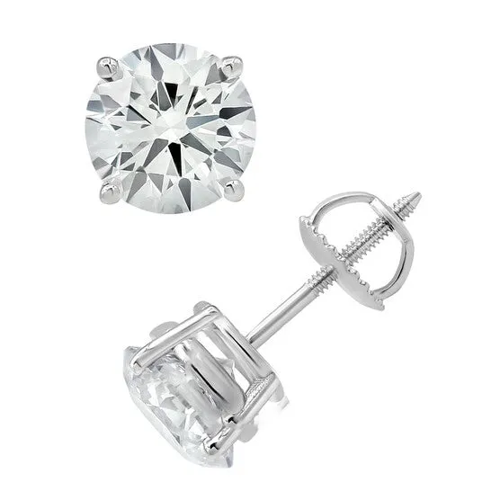 Earrings Original Brilliant Diamond 350 Carat Prong Set 14K White Gold Roundcut Lab Grown Diamond Stud Earring JVS2SI1 JMS always Earrings Original Brilliant Diamond 350 Carat Prong Set 14K White Gold Roundcut Lab Grown Diamond Stud Earring JVS2SI1 JMS always