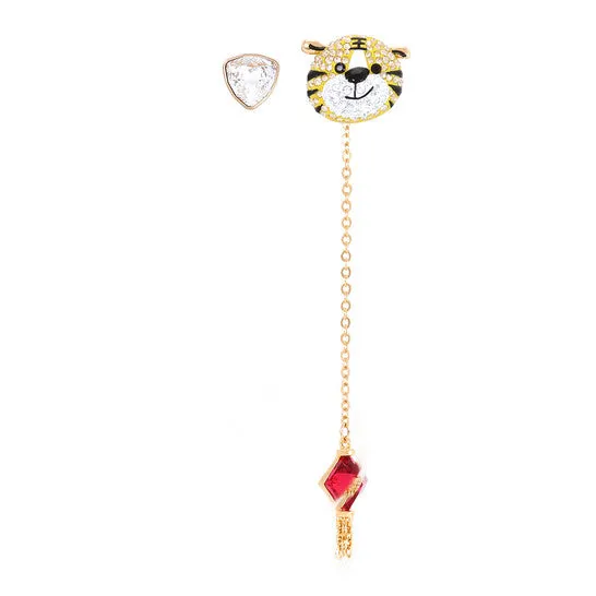 Earrings Original Swarovski GoldTone Plated Zodiac Tiger Asymmetrical Drop Earrings JMS always Earrings Original Swarovski GoldTone Plated Zodiac Tiger Asymmetrical Drop Earrings JMS always