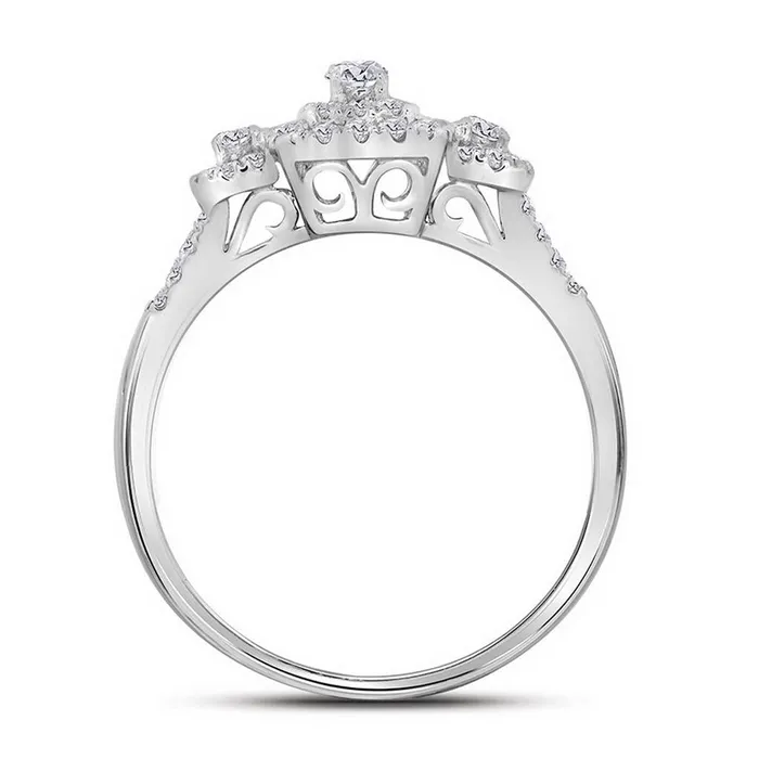 gndatlanta 14k White Gold Diamond Bridal Engagement Ring 12 Cttw Rings