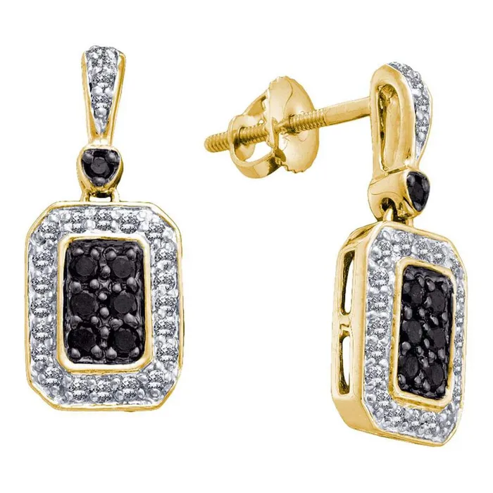 gndatlanta Earrings 12CTWDiamond BLACK DIAMOND DANGLING EARRING