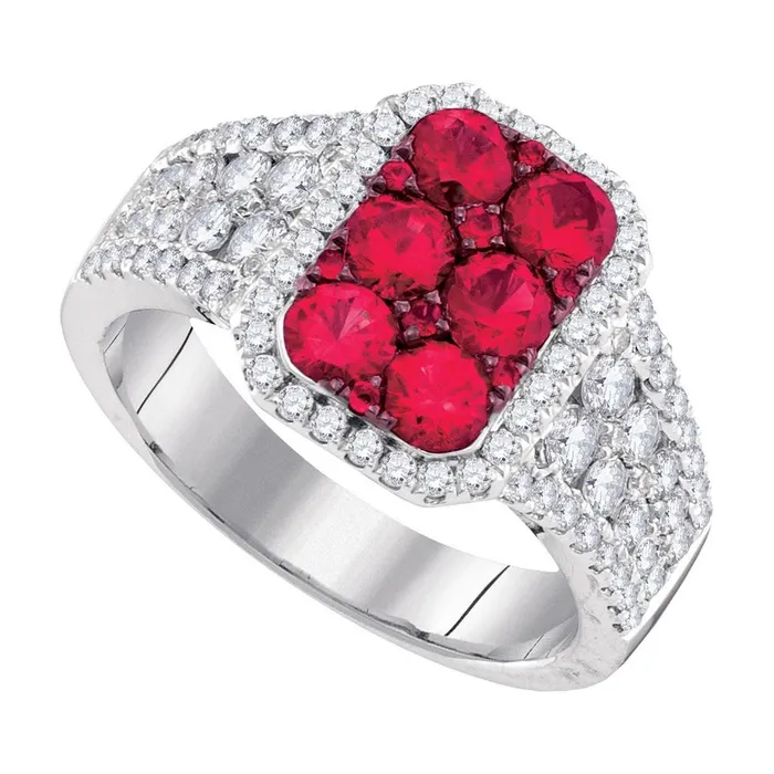 gndatlanta Rings 15CTWDiamond 1 MINCT RUBY RING