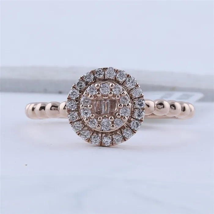 gndatlanta Rings 10k Yellow Gold Round Diamond Cluster Ring 12 Cttw