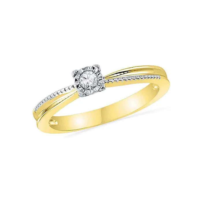 gndatlanta Rings 10k Yellow Gold Round Diamond Solitaire Promise Ring 110 Cttw gndatlanta Rings 10k Yellow Gold Round Diamond Solitaire Promise Ring 110 Cttw