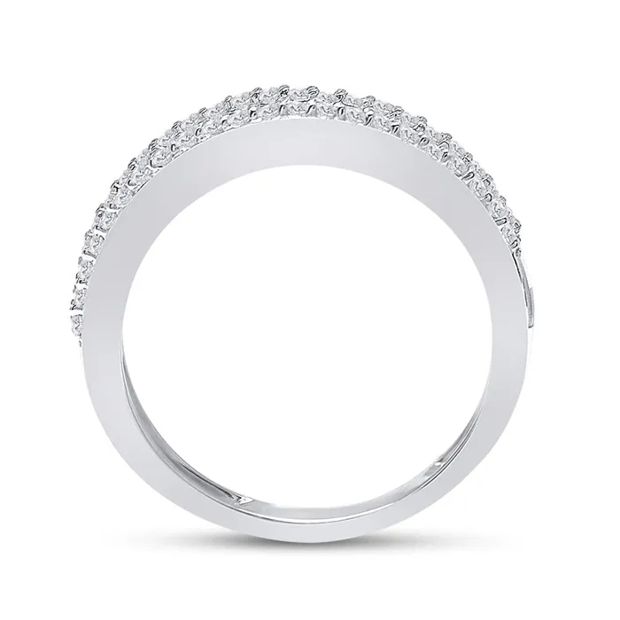 gndatlanta Rings 14k White Gold Round Diamond Bridal Wedding Ring Set 138 Cttw