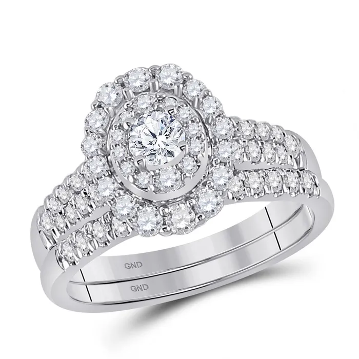 gndatlanta Rings 14k White Gold Round Diamond Bridal Wedding Ring Set 1 Cttw Certified gndatlanta Rings 14k White Gold Round Diamond Bridal Wedding Ring Set 1 Cttw Certified