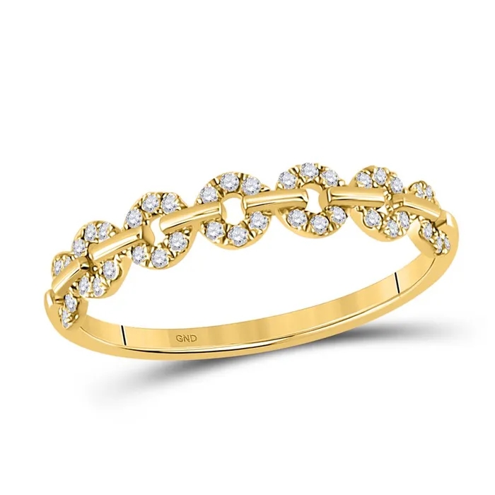 gndatlanta Rings 14k Yellow Gold Round Diamond Stackable Band Ring 16 Cttw gndatlanta Rings 14k Yellow Gold Round Diamond Stackable Band Ring 16 Cttw