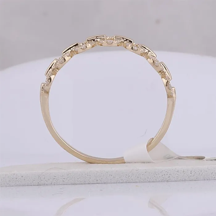 gndatlanta Rings 14k Yellow Gold Round Diamond Stackable Band Ring 16 Cttw