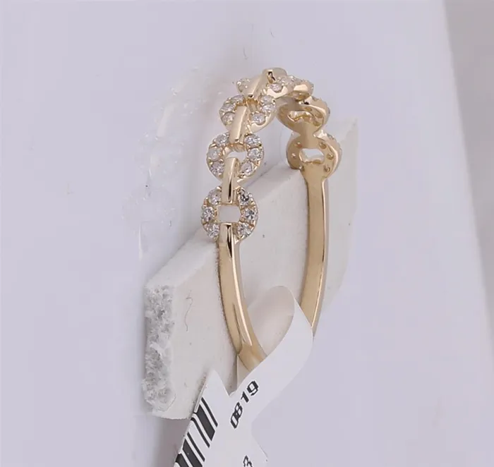 gndatlanta Rings 14k Yellow Gold Round Diamond Stackable Band Ring 16 Cttw