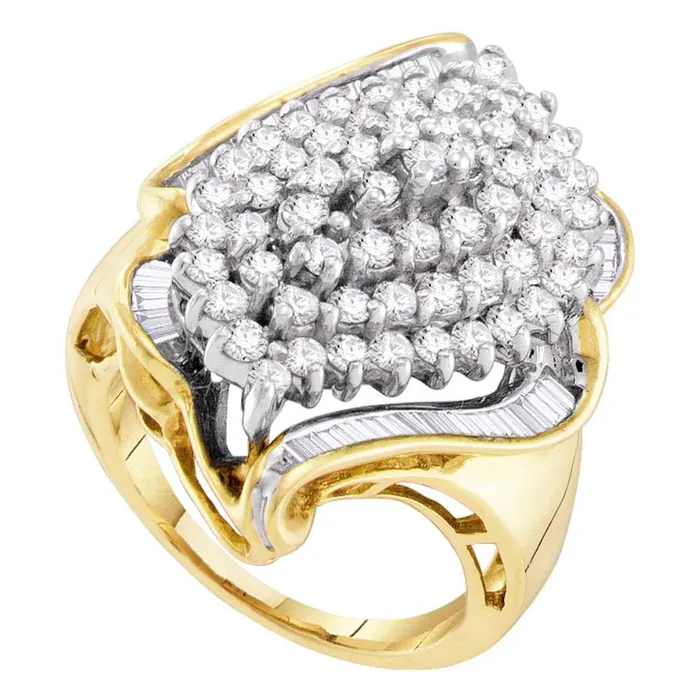 gndatlanta Rings 2 CTW Diamond CLUSTER RING