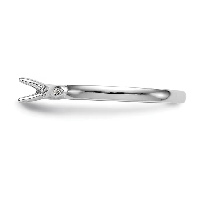 Goldia 002ct CZ Solid Real 14k White Gold Engagement Ring Rings
