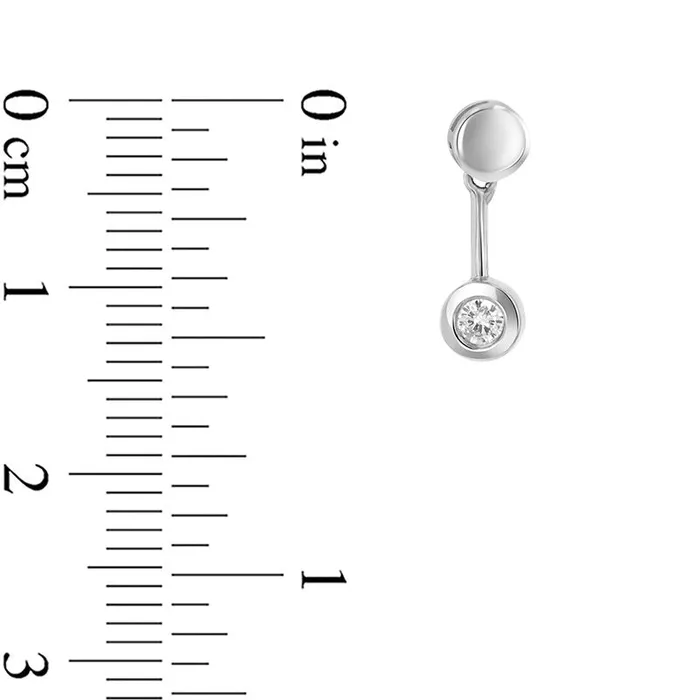 Goldia 017 CT TW Diamond BezelSet Solitaire Pendulum Drop Earrings in 14K White Gold Earrings Goldia 017 CT TW Diamond BezelSet Solitaire Pendulum Drop Earrings in 14K White Gold Earrings