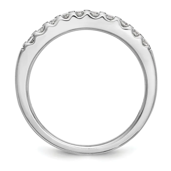 Goldia 030ct CZ Solid Real 14K White Gold Wedding Wedding Band Ring Rings