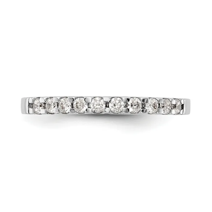Goldia 030ct CZ Solid Real 14K White Gold Wedding Wedding Band Ring Rings