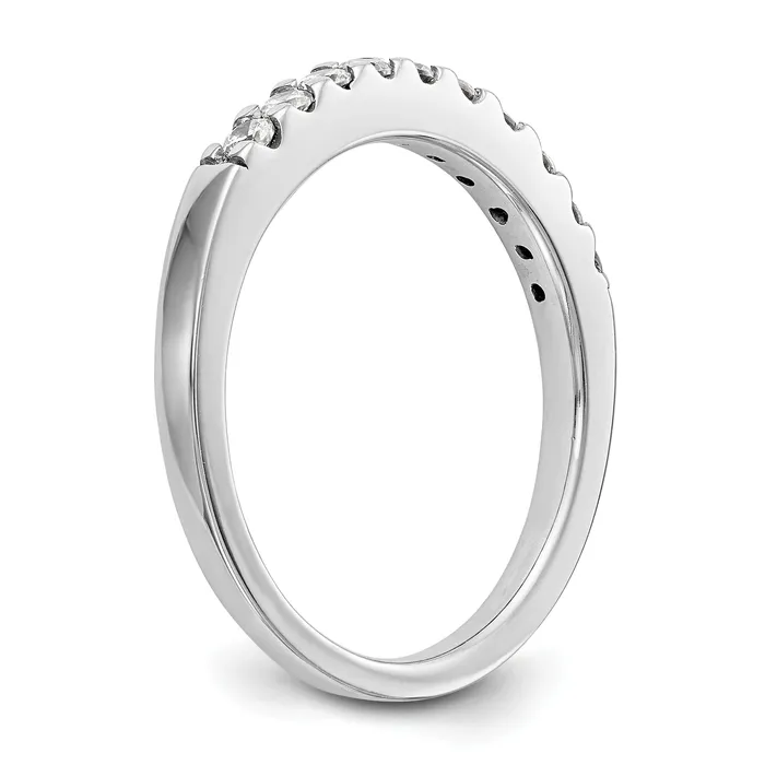 Goldia 030ct CZ Solid Real 14K White Gold Wedding Wedding Band Ring Rings