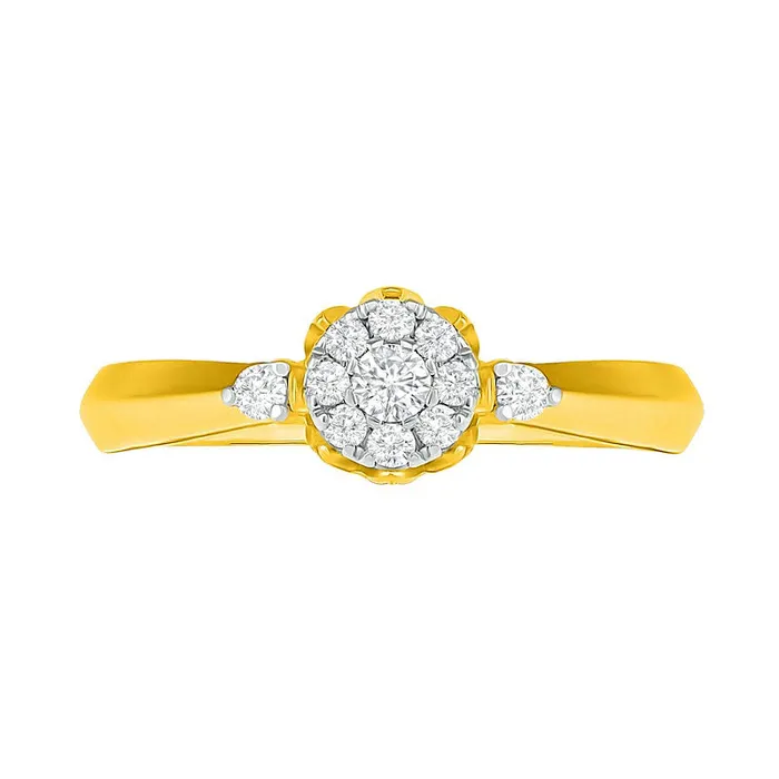 Goldia 033 CT TW Composite Natural Diamond Bridal Engagement Ring Set in Solid 10K Yellow Gold Rings Goldia 033 CT TW Composite Natural Diamond Bridal Engagement Ring Set in Solid 10K Yellow Gold Rings