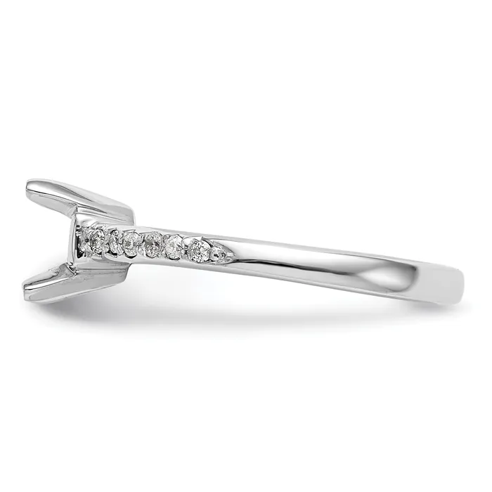 Goldia 075ct CZ Solid Real 14K White Gold Engagement Ring Rings